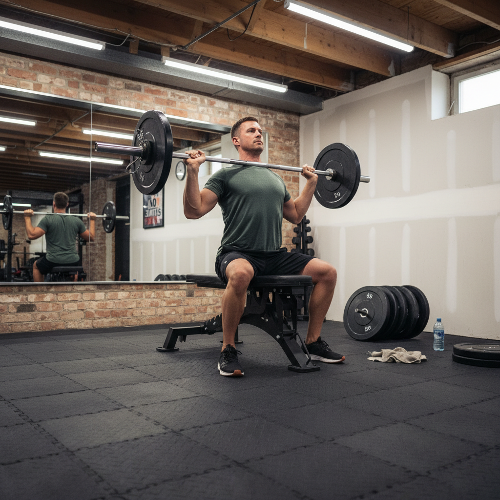 Premium 150kg Bumper Plates, Adjustable Weight Bench & Olympic Barbell Set (6ft or 7ft) for Strength Training