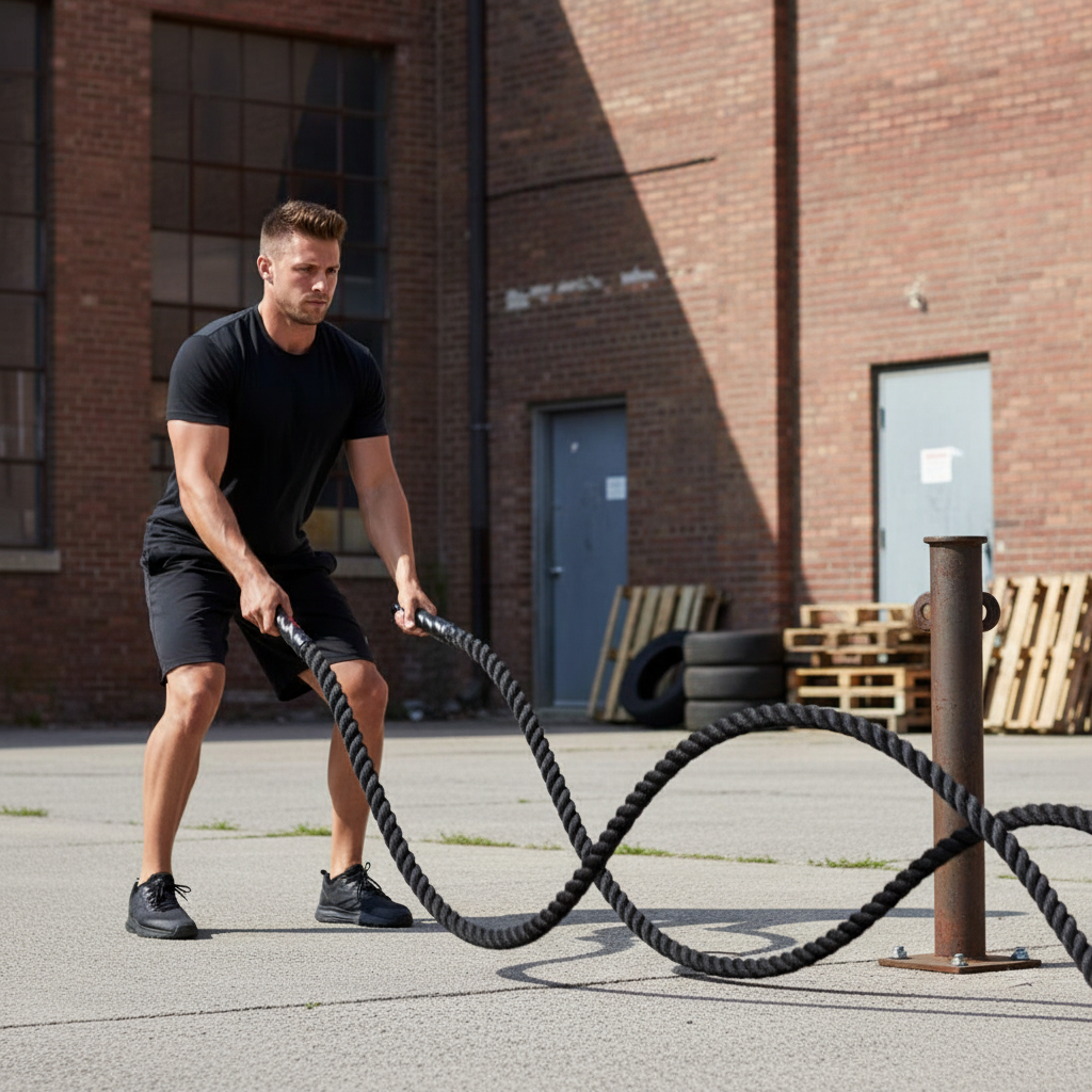 Premium Heavy Duty 9m Battle Rope with Cloth Cover for Strength Training and Conditioning