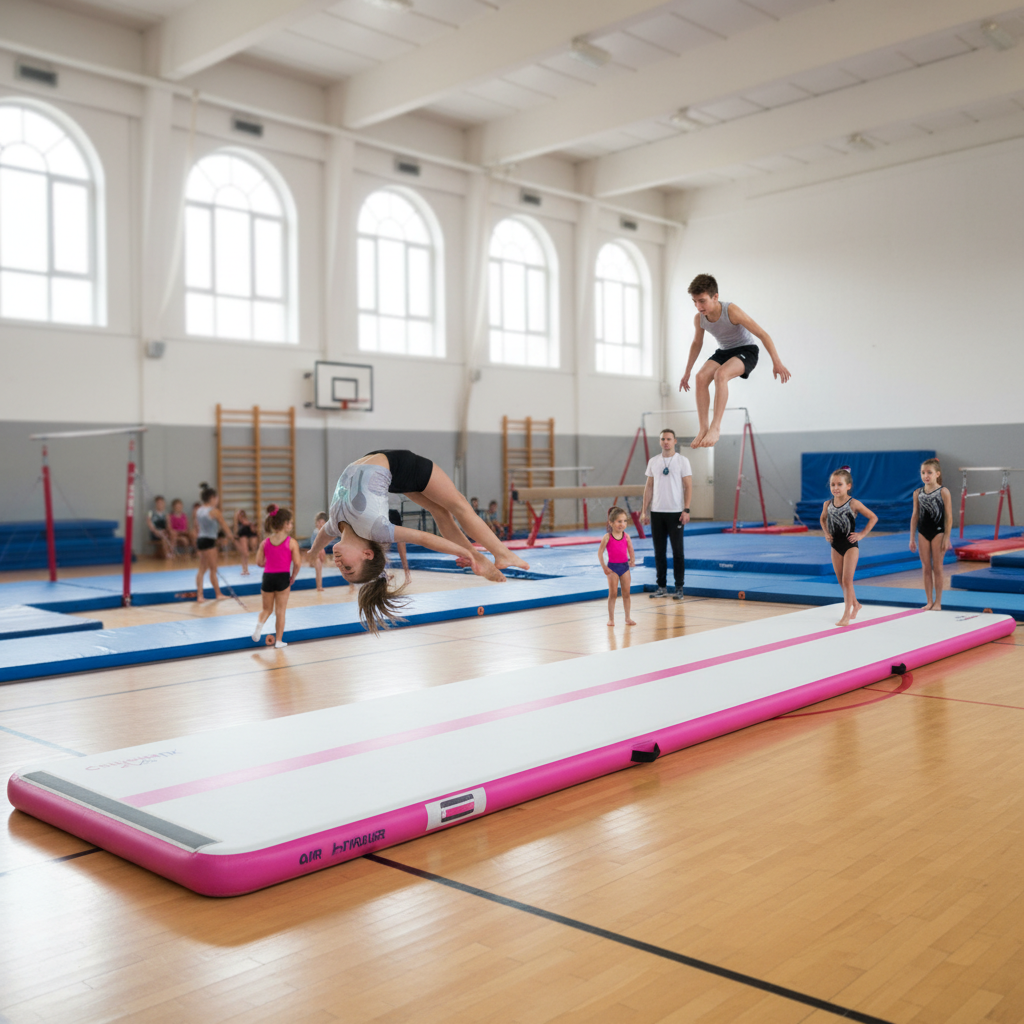 Premium Air Track Pro Air Floor 5m x 1m x 10cm/20cm - Ideal for Gymnastics and Training