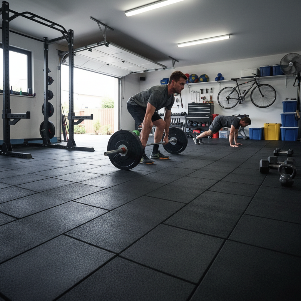 Premium Heavy Duty Rubber Gym Flooring Tiles - 20mm Thickness, 100cm x 50cm Size, No Gaps, Easy Installation