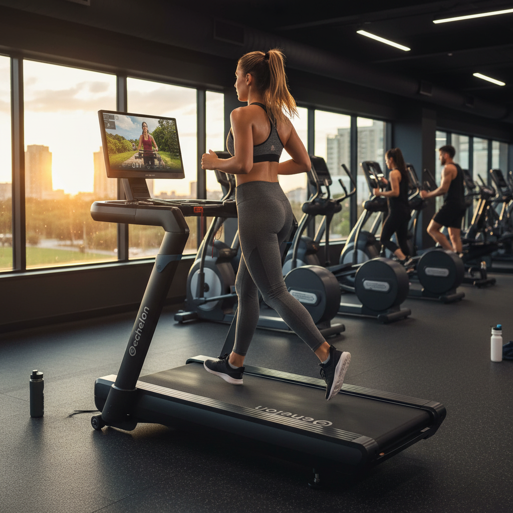 Premium Commercial Grade Treadmill with 22" HD Touchscreen, 3.75 HP Motor, and 20" x 60" Running Deck for Home and Gym Use