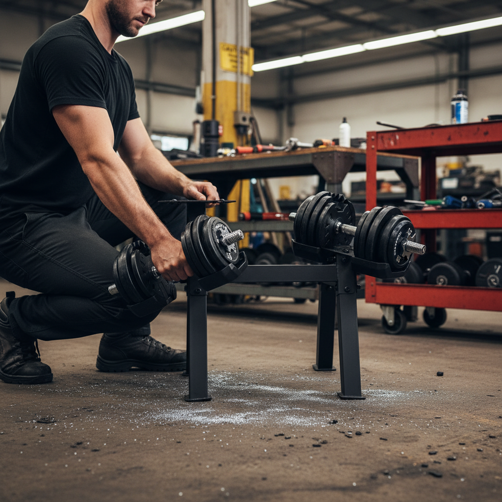 Premium Adjustable Dumbbell Stand for 24kg, 32kg, and 40kg with 1kg Increment Support for Safe Lifting