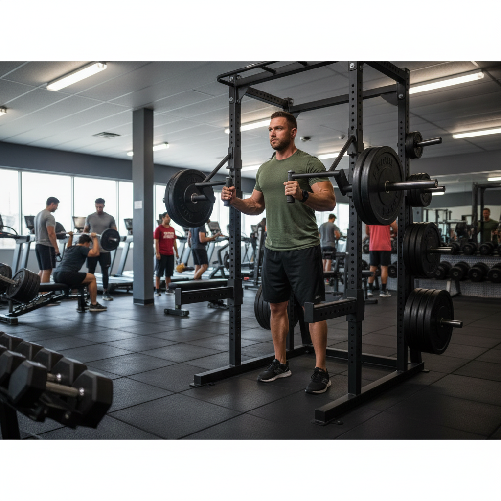 Premium Heavy Duty Jammer Arms for Power Rack - Adjustable Height and Angle with Non-Slip Handles