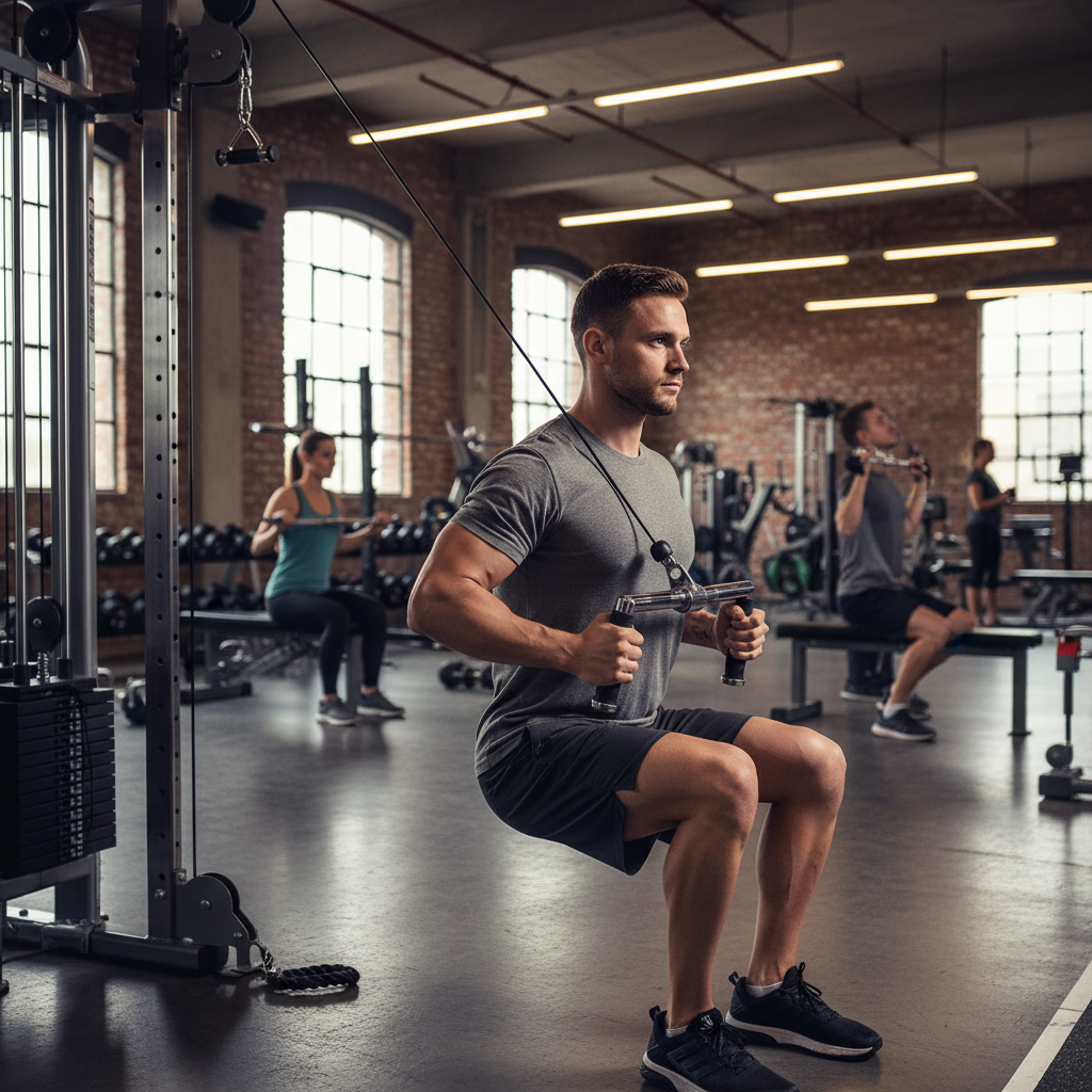 Premium 4-Piece Cable Machine Attachment Set for Full Upper Body Strength Training with Durable Steel Construction