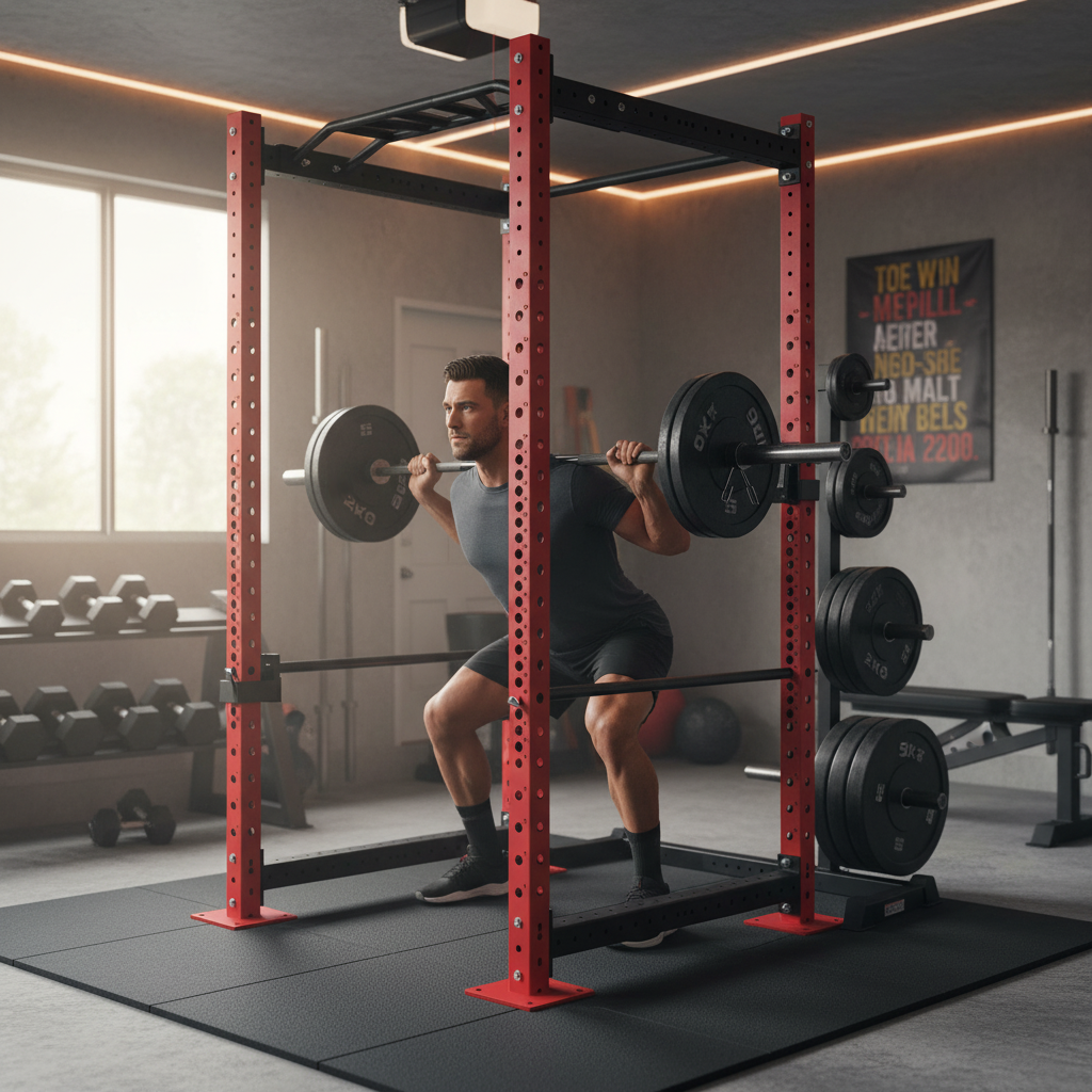 Premium Heavy Duty Power Rack 2.38m Tall with Multi-Functional Features and Durable Powder-Coated Finish