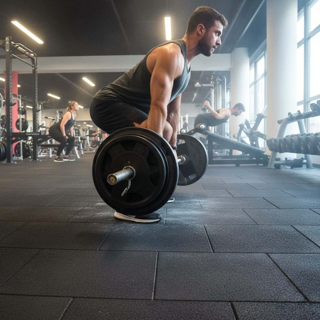Premium Heavy Duty 40mm Gym Floor Mats - Non-Toxic, Eco-Friendly, and Safe for Weightlifting and CrossFit