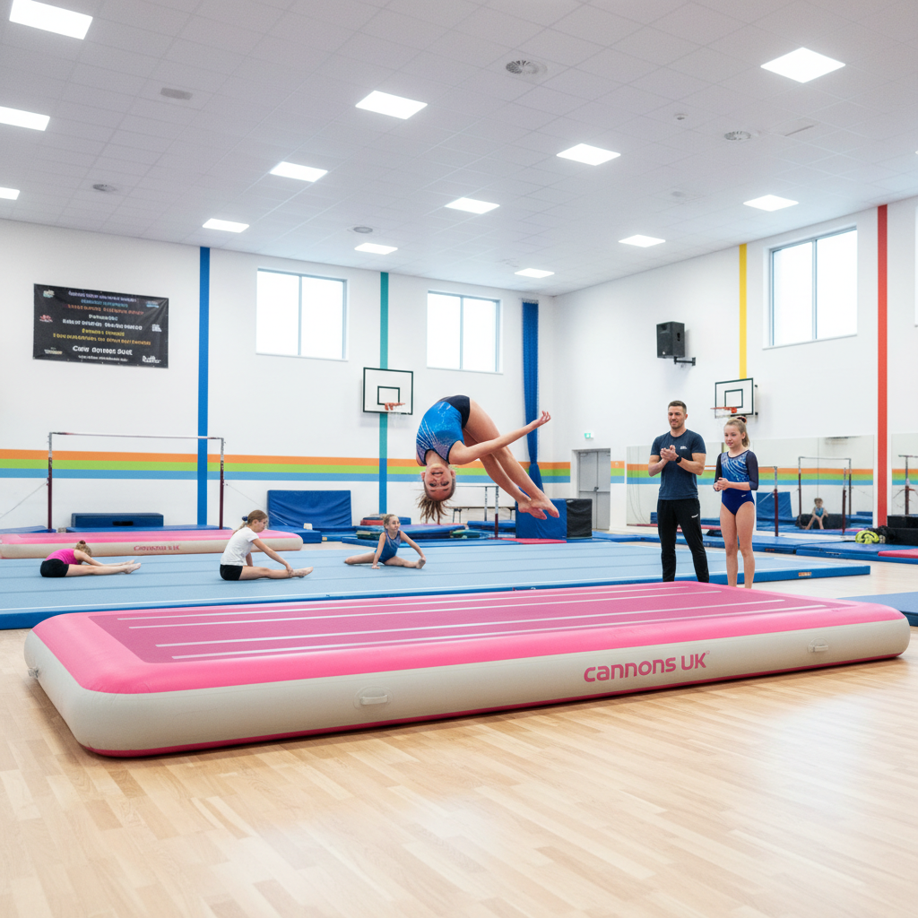 Professional 3m x 1m x 10cm Air Track Floor - High-Performance Pink Gym Mat for Safe Skills Training