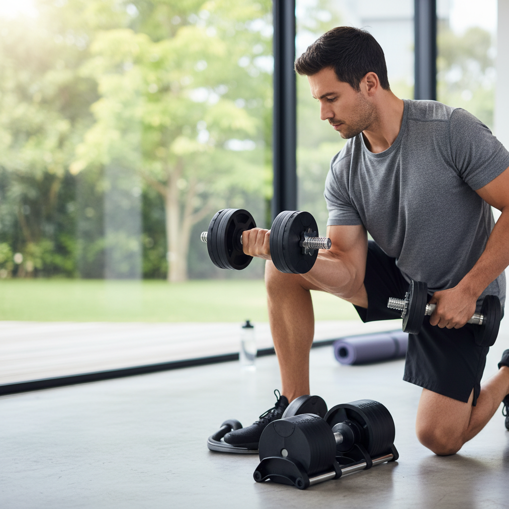 Premium 32kg Adjustable Dumbbells Pair with 9-in-1 System and 4kg Increments for Home Gym Training