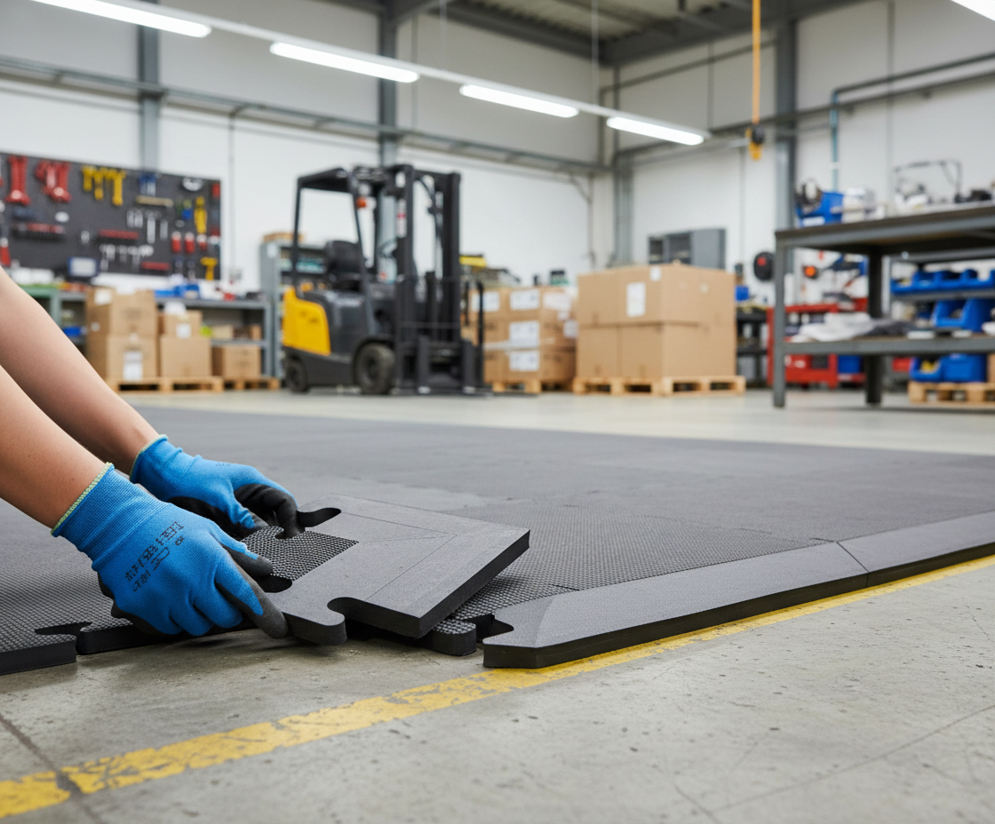 Premium Corner Ramp 40mm for Foam Mats - Smooth Transitions and Tripping Hazard Elimination for Gym Flooring