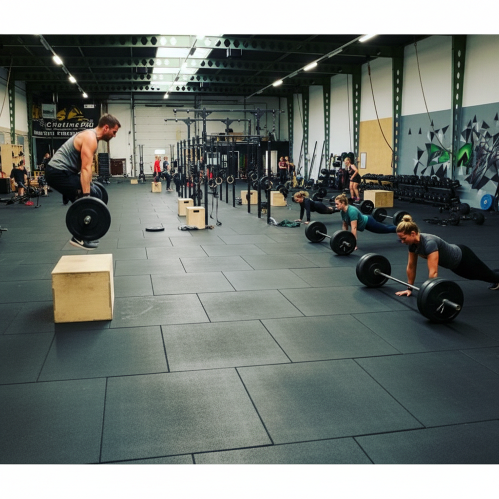 Heavy Duty 27m² Garage Gym Flooring Set - 20mm Thick Durable Rubber Tiles for Home Gym and Double Garages