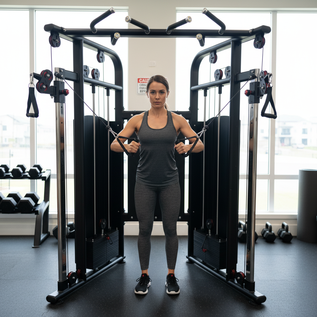 Professional Heavy Duty Functional Trainer with Dual 80kg Weight Stacks and Smooth Cable Operation for Full-Body Workouts