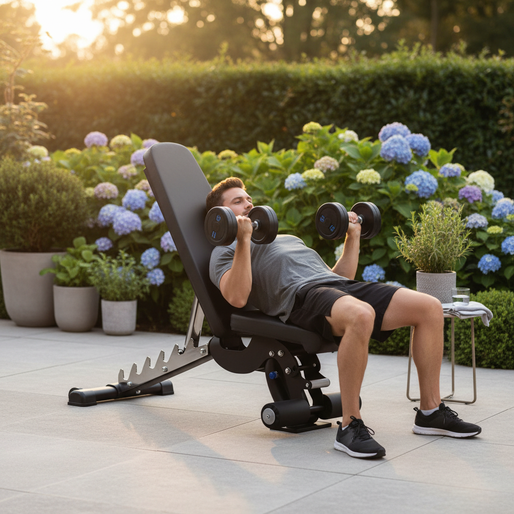 Premium Heavy Duty FID Weight Bench with Adjustable Backrest for Versatile Strength Training