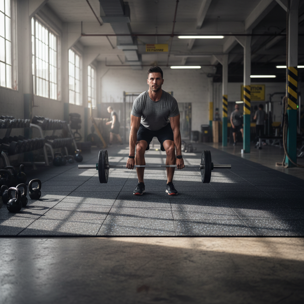 Premium Heavy Duty Rubber Gym Flooring 1m x 1m x 20mm for Shock Absorption and Joint Protection