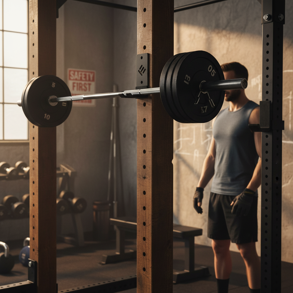 Premium Heavy Duty Barbell Hanger for Wall and Rack Storage - Solid Steel Construction with Powder Coated Finish