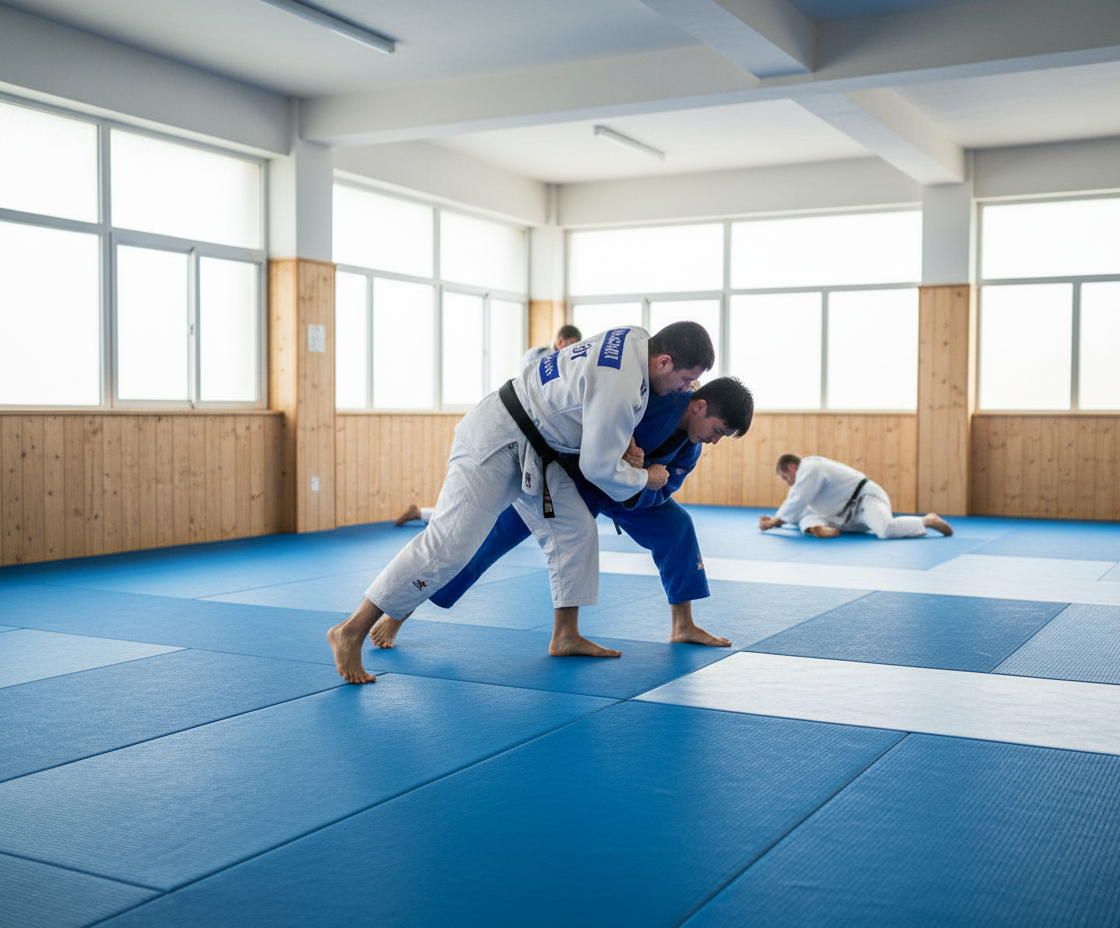 Premium Judo Mat 2m x 1m x 40mm with Anti-Slip Base and High Shock Absorption - High-Quality Professional Grade for Industrial and Commercial Appli...
