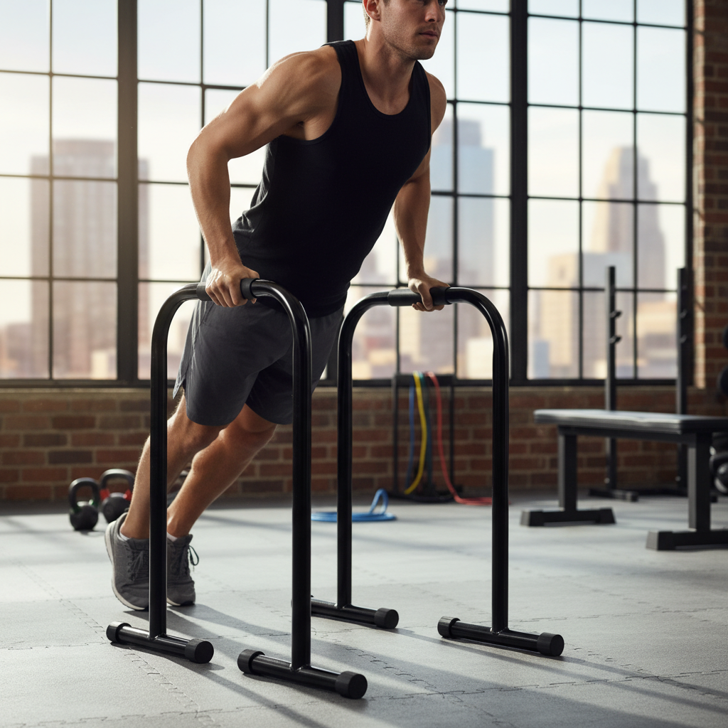 Premium Heavy Duty High Parallel Bars for Bodyweight Training - Ideal for Dips, Handstands, and Core Exercises