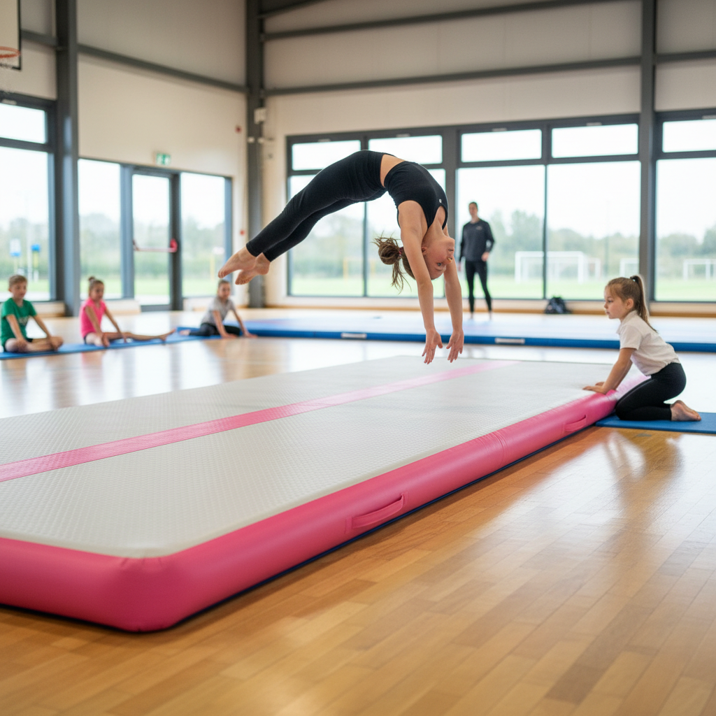 Premium 3m x 1m x 10cm Air Track Pro Air Floor - Durable Pink Mat for Safe Skill Training