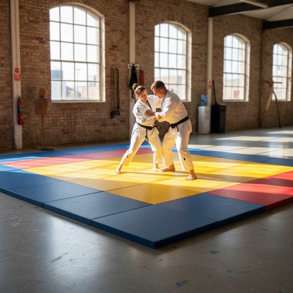 Premium Heavy Duty Contest Judo Mats 2m x 1m x 40mm with Anti-Slip Properties and Shock Absorbent Foam Core