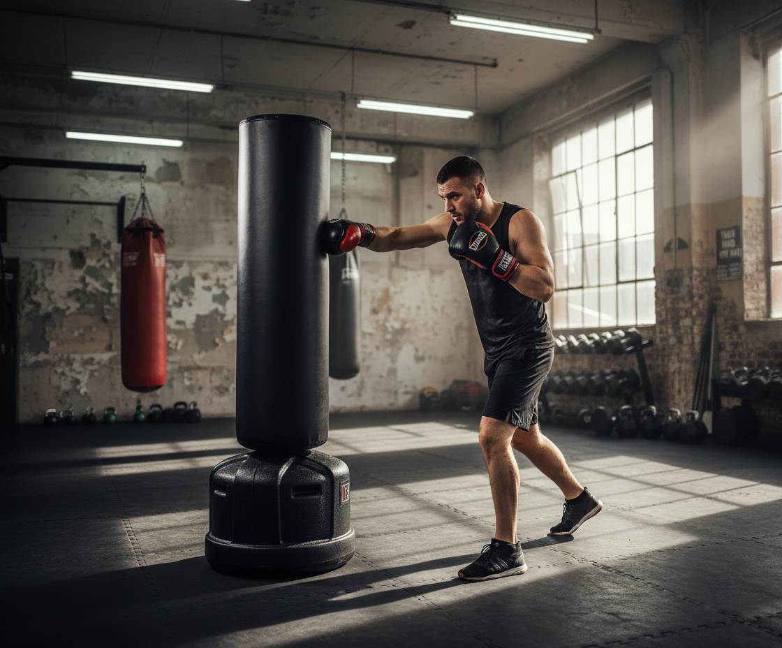 Premium Freestanding Punch Bag XL 180cm with High Impact Foam and Adjustable Base for Targeted Drills
