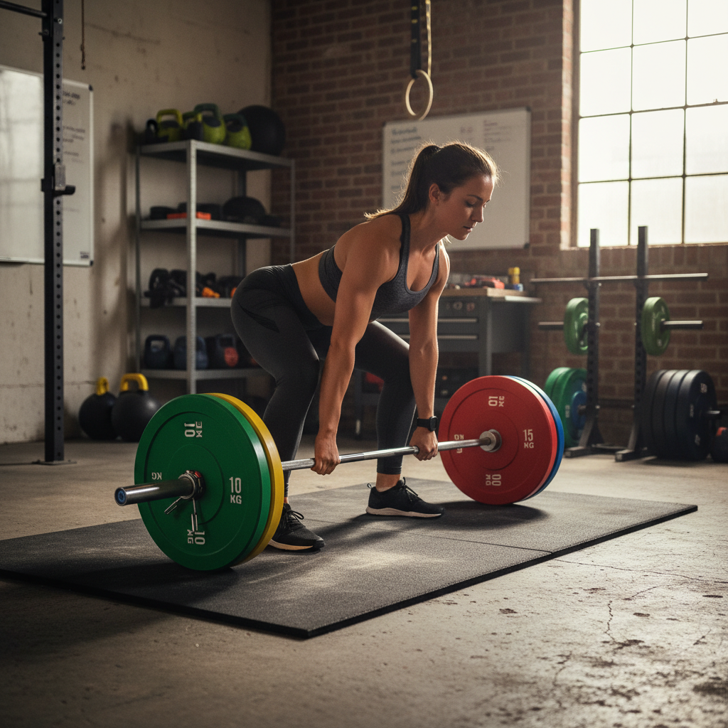 Premium Coloured Olympic Rubber Bumper Plates with IWF Colour Coding and Durable Construction for Heavy Lifting