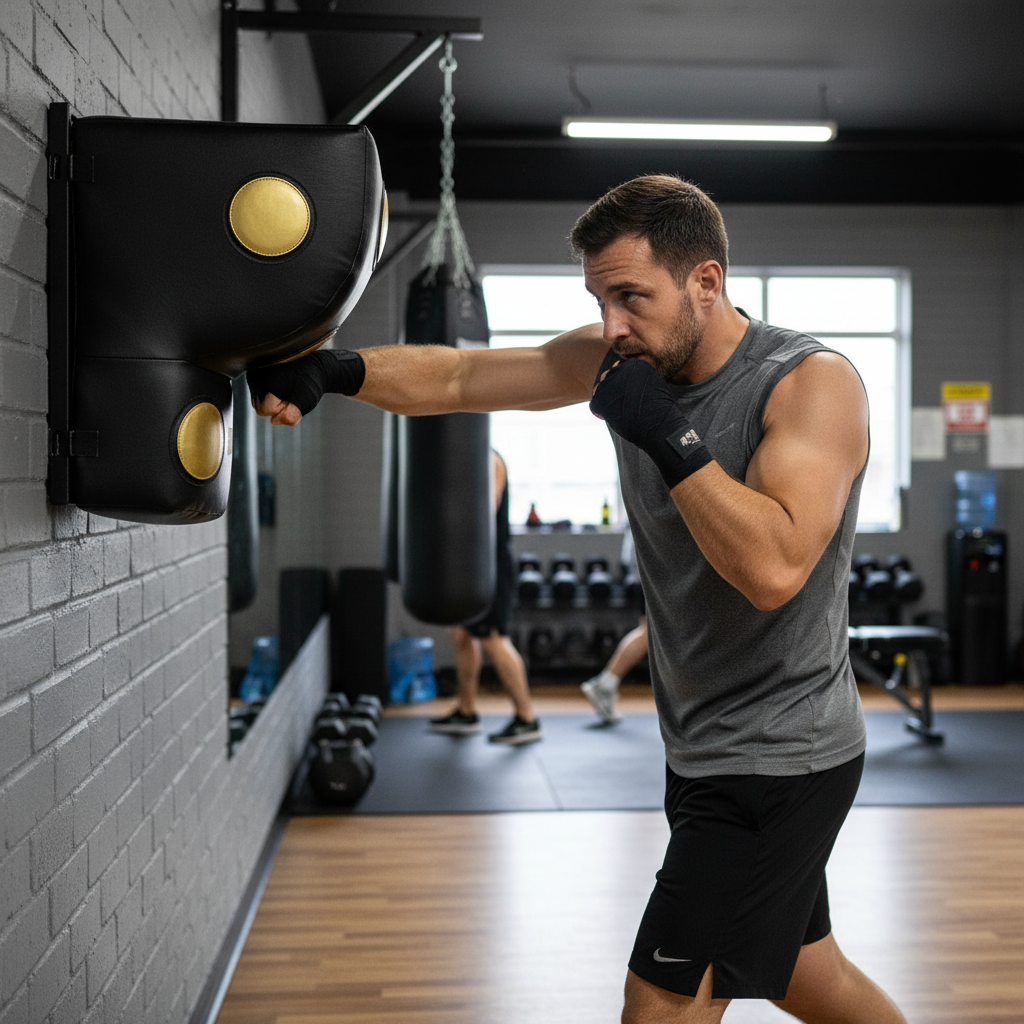 Premium Wall Mounted Punching Target Bag with Synthetic Leather Shell and High Visibility Target Areas for Effective Training