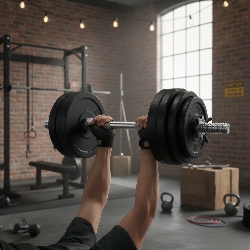 Premium Heavy Duty Olympic Dumbbell Bars with 2" Sleeves for Strength Training - Compact Design with Knurled Grips