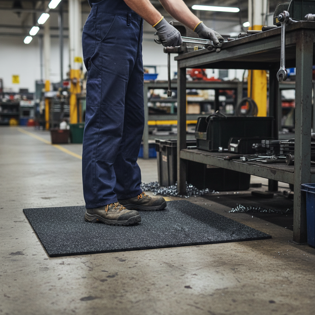 Premium Heavy Duty Rubber Gym Flooring Tiles - 1m x 1m Grey and Blue Fleck with Self-Locking Mechanism for Easy Installation