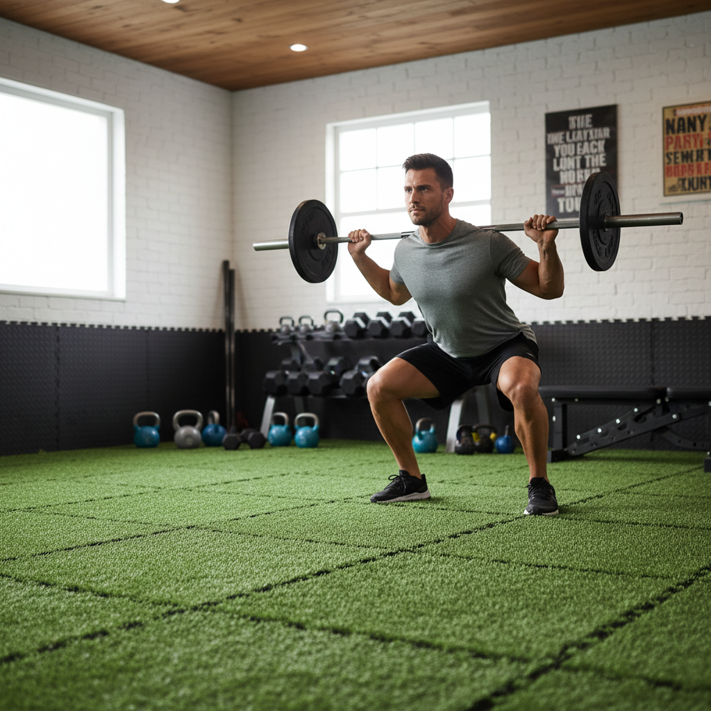 Premium Artificial Grass Rubber Floor Tiles - 27m² Double Garage Package with Easy Installation and Safety Features