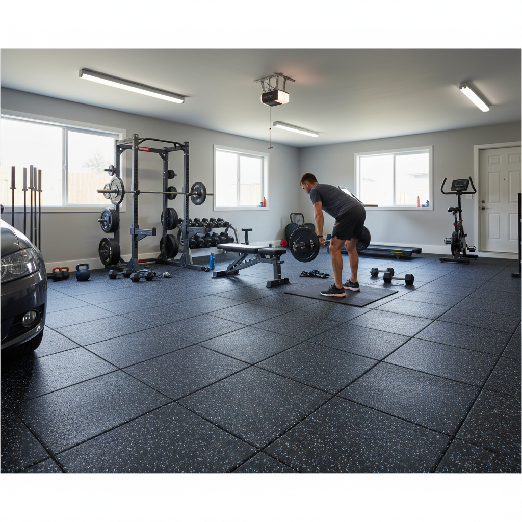Premium 27m2 Rubber Gym Flooring Package - Ergonomic, Non-Slip, Shock Absorbing Tiles 1m x 1m x 20mm