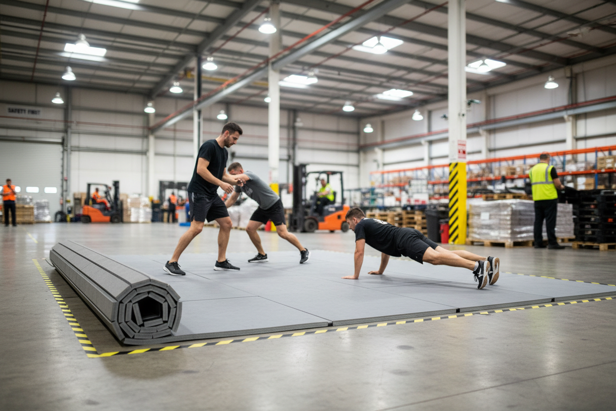 Premium 9m x 1.5m x 40mm Roll Out Mats with Velcro for MMA Flooring and Enhanced Grip