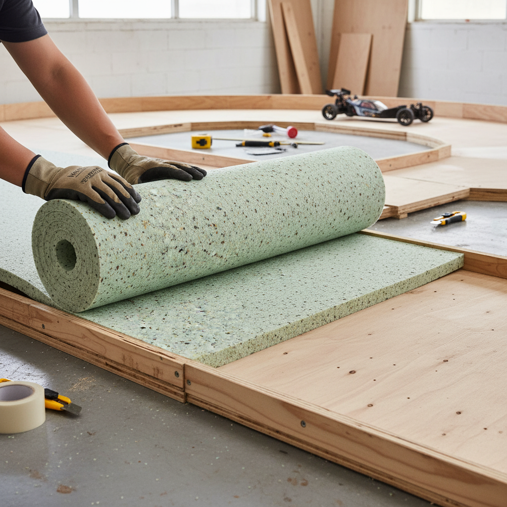 Premium Shock Layer Foam Underlay for Sports Turf and Tracks - Shock Absorption and Noise Reduction for High-Intensity Activities