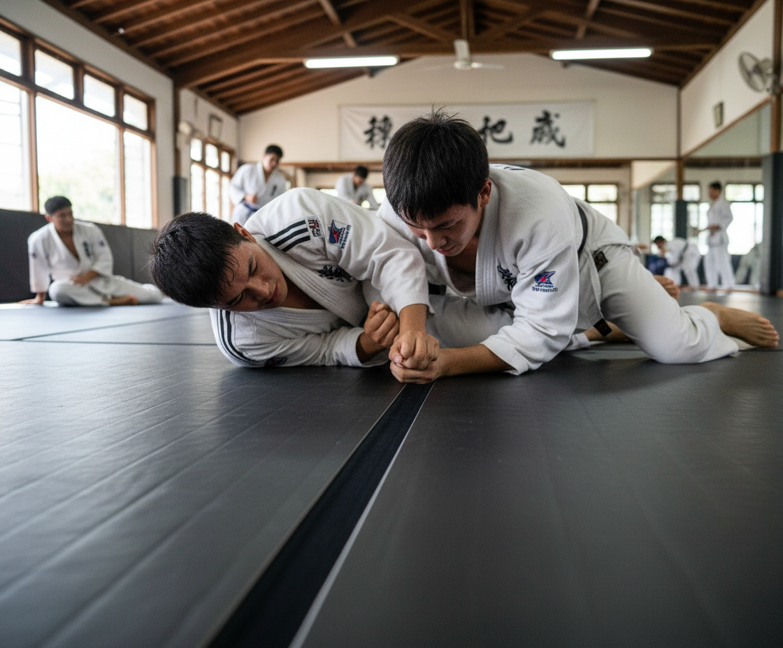 Premium Smooth Roll Out Mats 6m x 1.5m x 40mm for BJJ and MMA - Lightweight with Velcro Joining