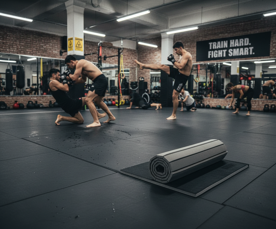 Premium 12m x 1.5m x 40mm Roll Out Mats with Velcro for MMA, BJJ, Karate, and More