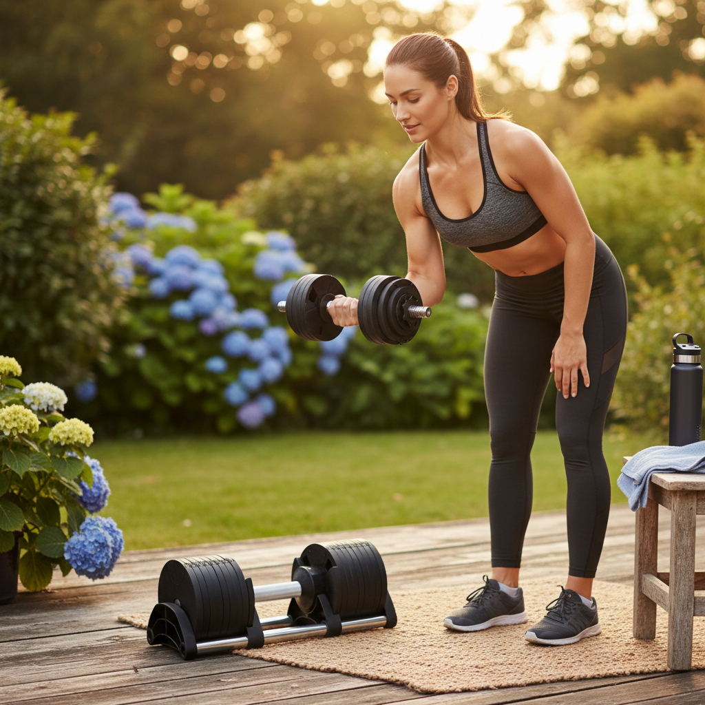 Premium 32kg Adjustable Dumbbell Pair with 2kg Increments - Versatile Compact Strength Solution for Home Workouts