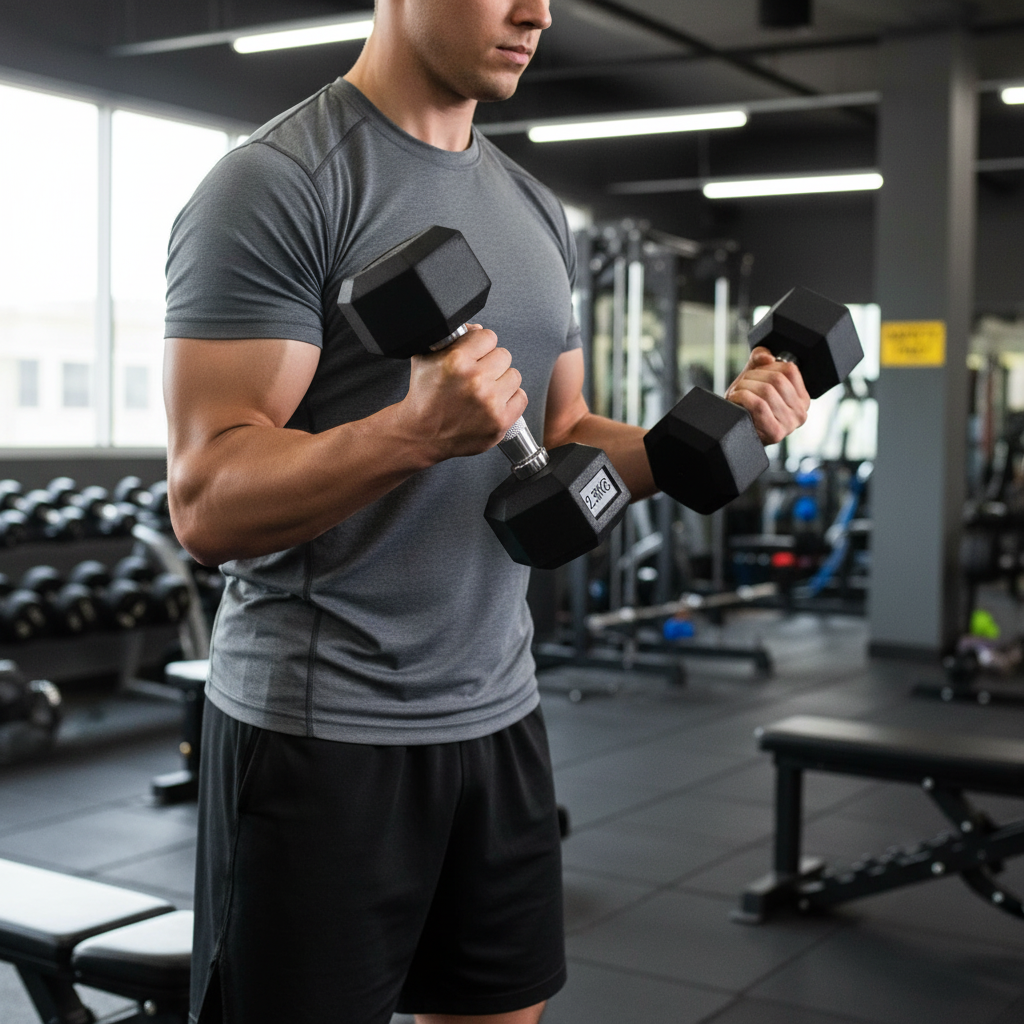 Professional Hex Dumbbells Set with Ergonomic Handles and Rubber Hex Ends, 2.5kg to 40kg in 2.5kg Increments, Ideal for Muscle Isolation