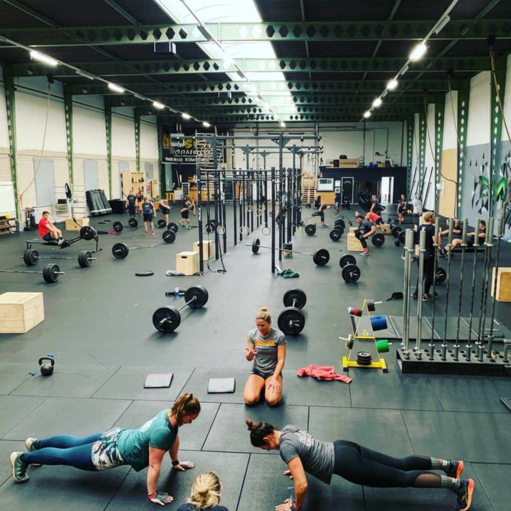 Premium Heavy Duty Garage Gym Flooring Set - 45m² Coverage with 20mm Thick Anti-Slip Rubber Tiles for Home and Commercial Use