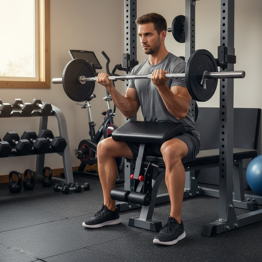 Premium 5 Angle Preacher Curl Attachment for Rigs and Racks - Heavy Duty Design with Split Pin Security