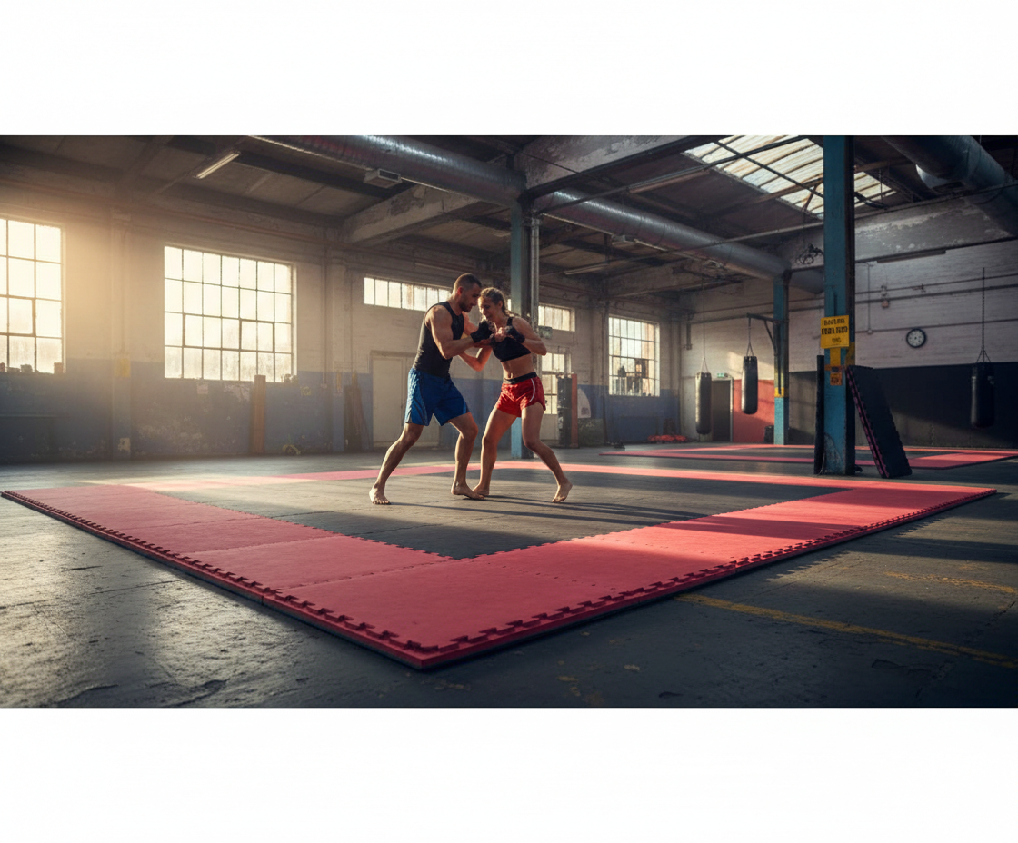 Premium High-Performance 40mm Jigsaw Mats - Waterproof, Anti-Bacterial, Reversible Design for MMA Training, 1m x 1m Size
