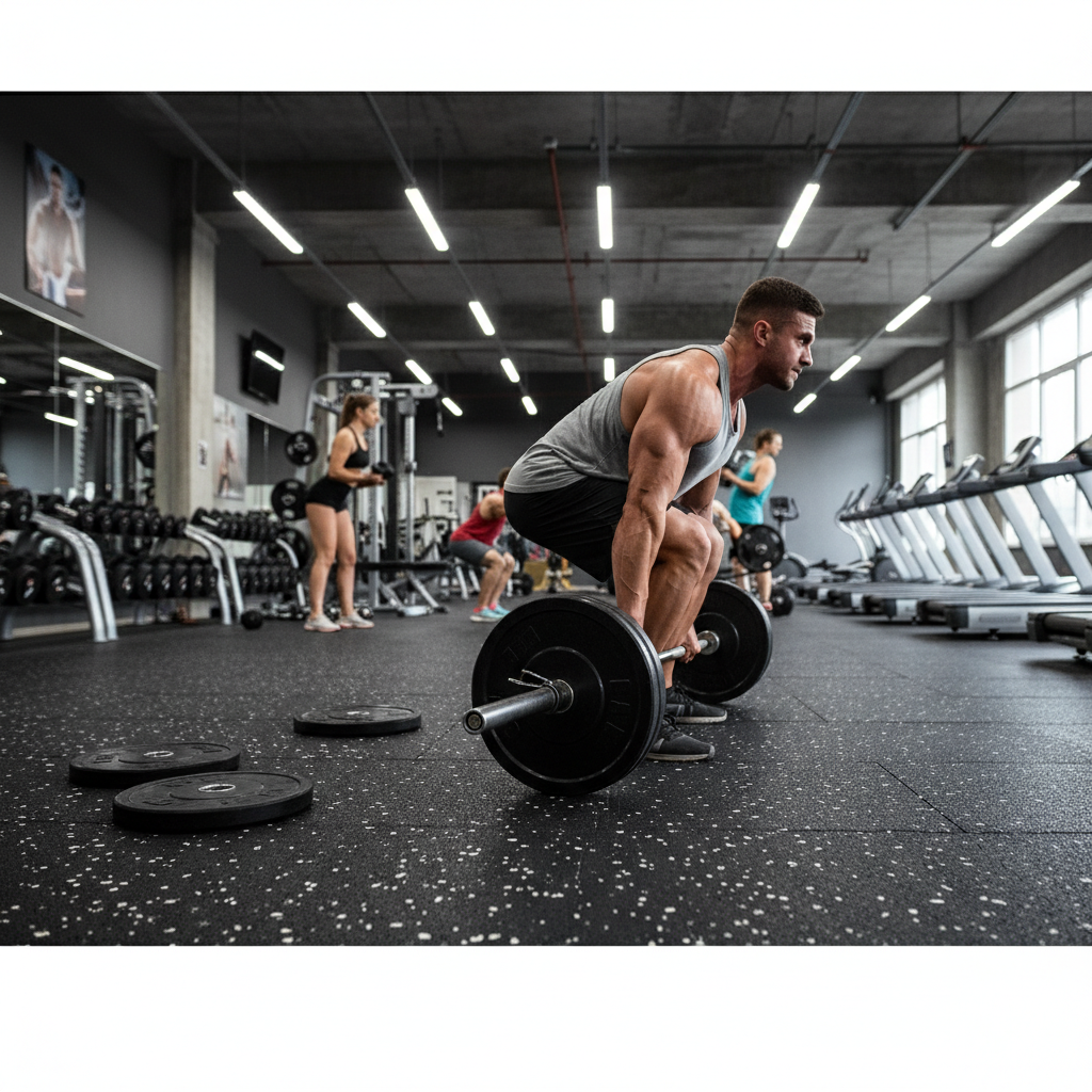 Premium Heavy Duty 4mm Rubber Gym Flooring Rolls for Commercial and Home Use - Durable, Slip-Resistant, and Low-Maintenance