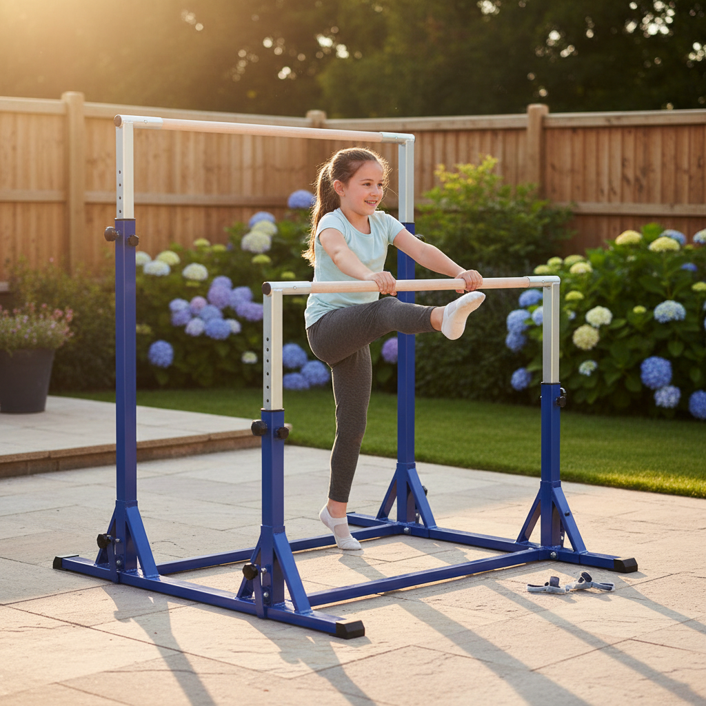 Premium Heavy Duty Adjustable Asymmetric Bars for Gymnastics Training with Fiberglass Construction and Exceptional Stability