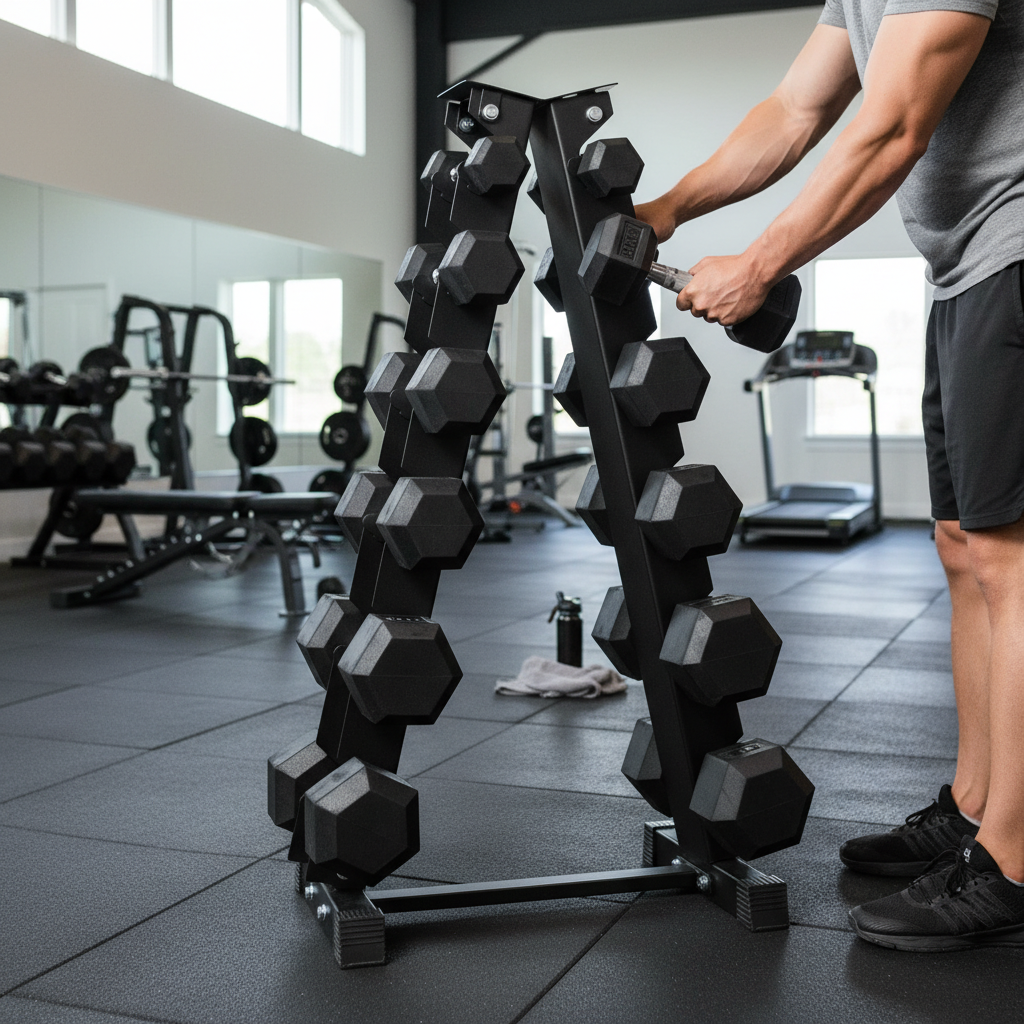 Premium Heavy Duty Hex Dumbbell Tree Stand - Vertical A-Frame for 5 or 6 Pairs with 350kg Weight Capacity