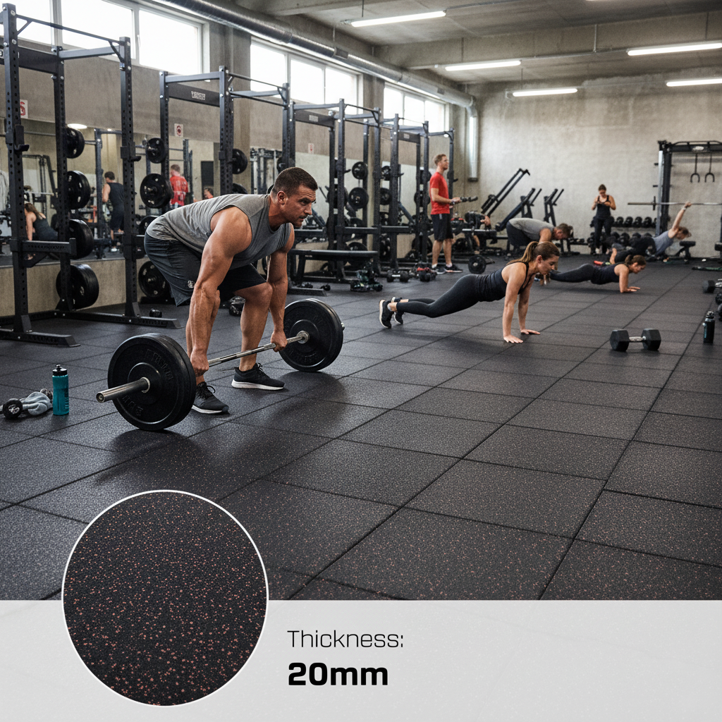 Premium Heavy Duty Gym Mats with Self-Locking Feature, Rubber Construction, and Superior Acoustic Isolation for Professional Training Areas