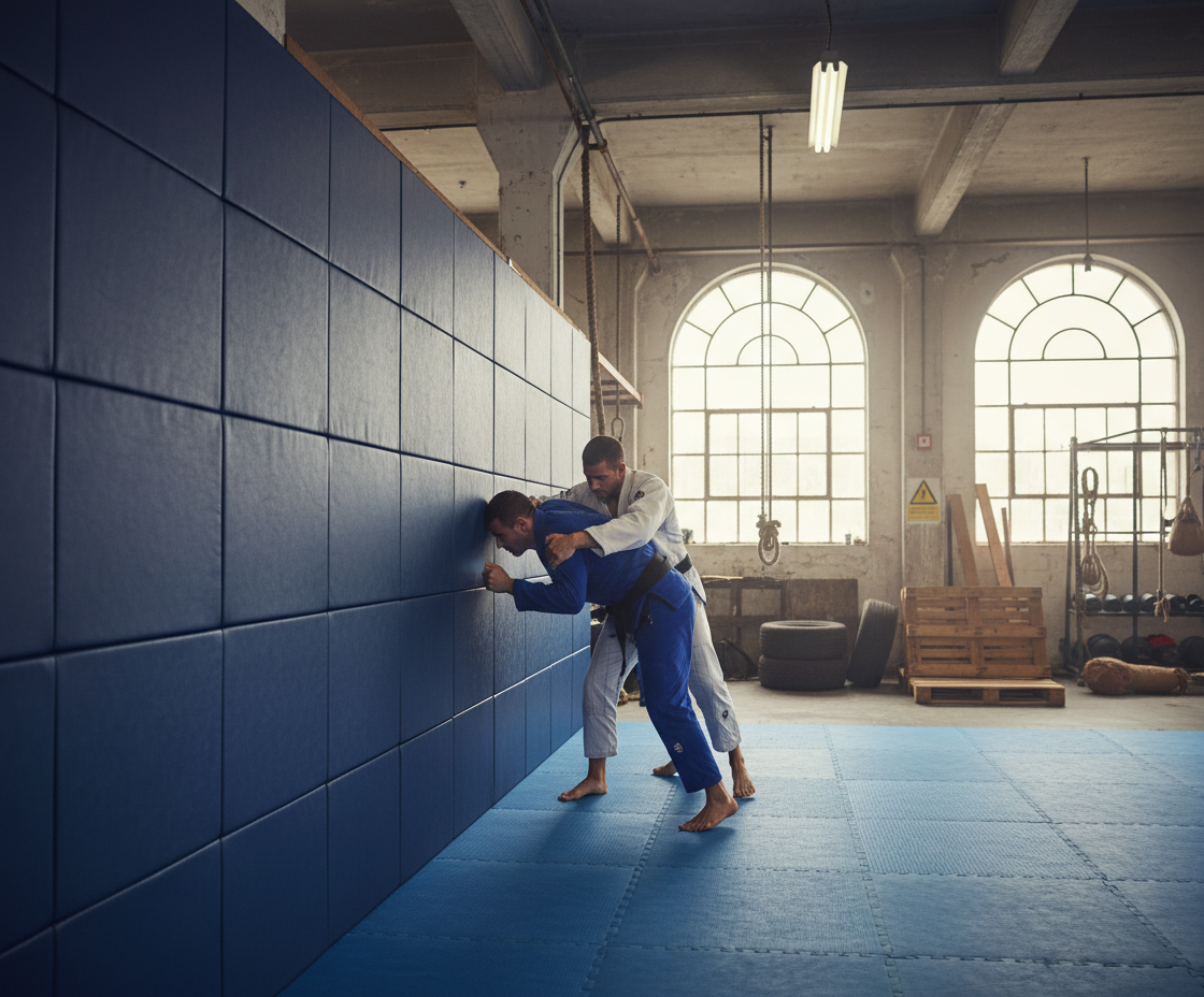 Premium Wall Mats for MMA and BJJ - Vinyl Covered, 1.2m Height, 0.61m Width, 50mm Thick, Ideal for Gym Walls