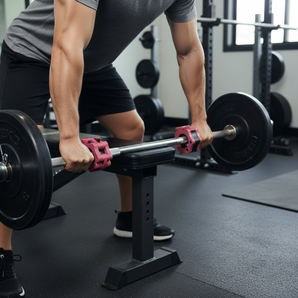 Premium Heavy Duty Barbell Collars - Ultra-Light Plastic Clamps for Olympic Bars, Easy Lever Mechanism, Available in Multiple Colors