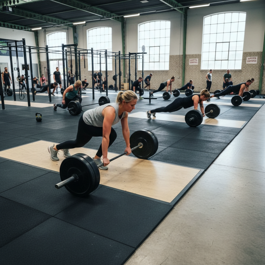 Premium Heavy Duty Black Rubber Gym Flooring Tiles 1m x 1m x 20mm - Low-Odour, Precision-Cut for Commercial and Home Use