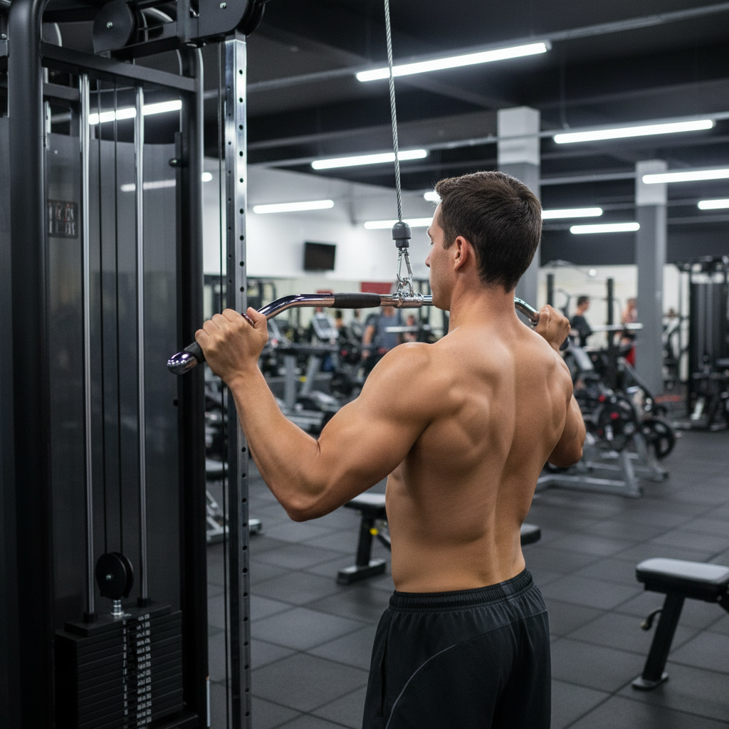 Premium Multi-Grip Lat Pulldown Cable Attachment for Versatile Back and Arm Training