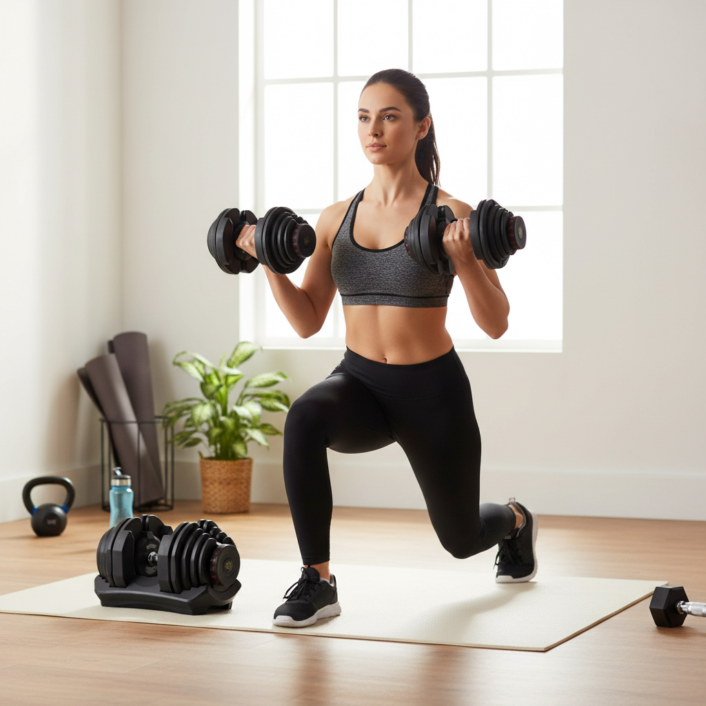 Premium 40kg Adjustable Dumbbells Pair - Heavy-Duty 17-in-1 Weight Set for Space-Saving Home Gym Workouts