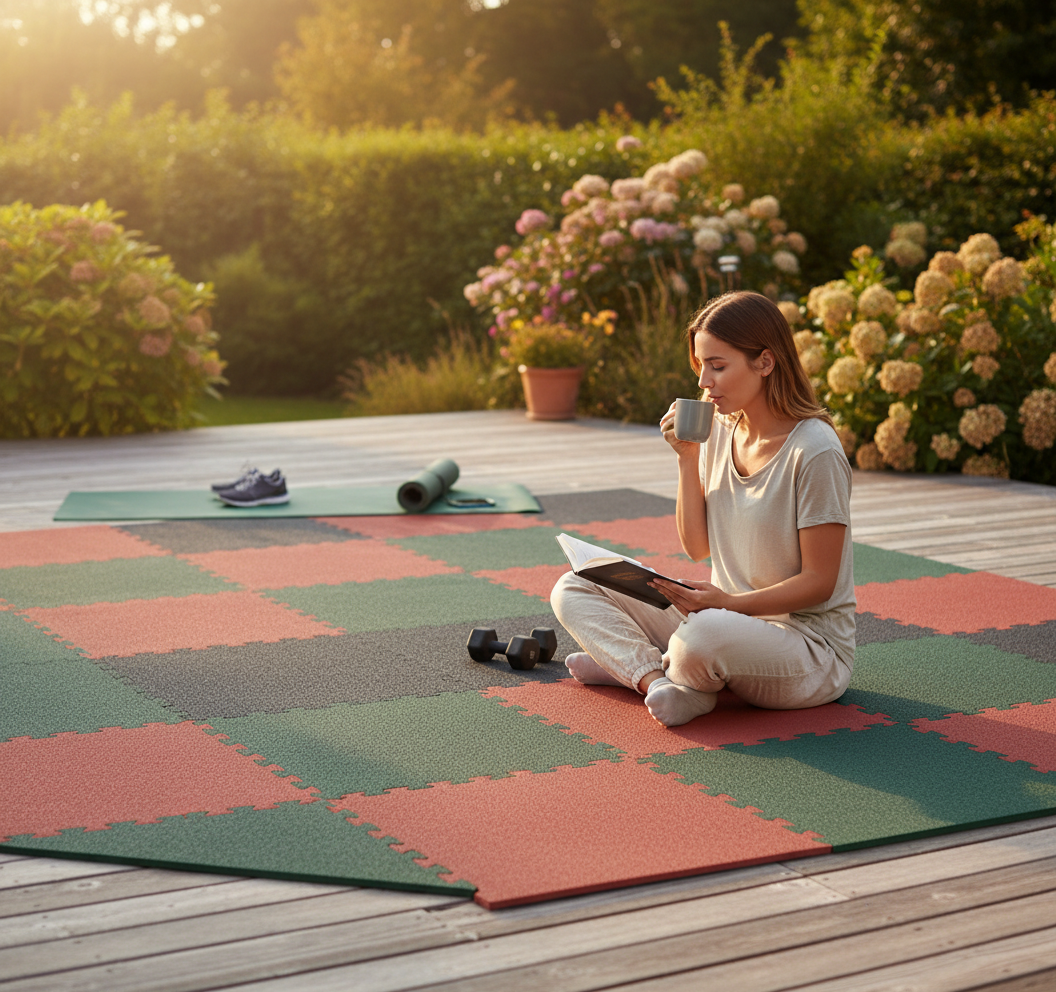 High-Performance 30mm Thick 50cm x 50cm Indoor/Outdoor Gym Mats - Durable, Non-Slip, Moisture Resistant in Three Colors