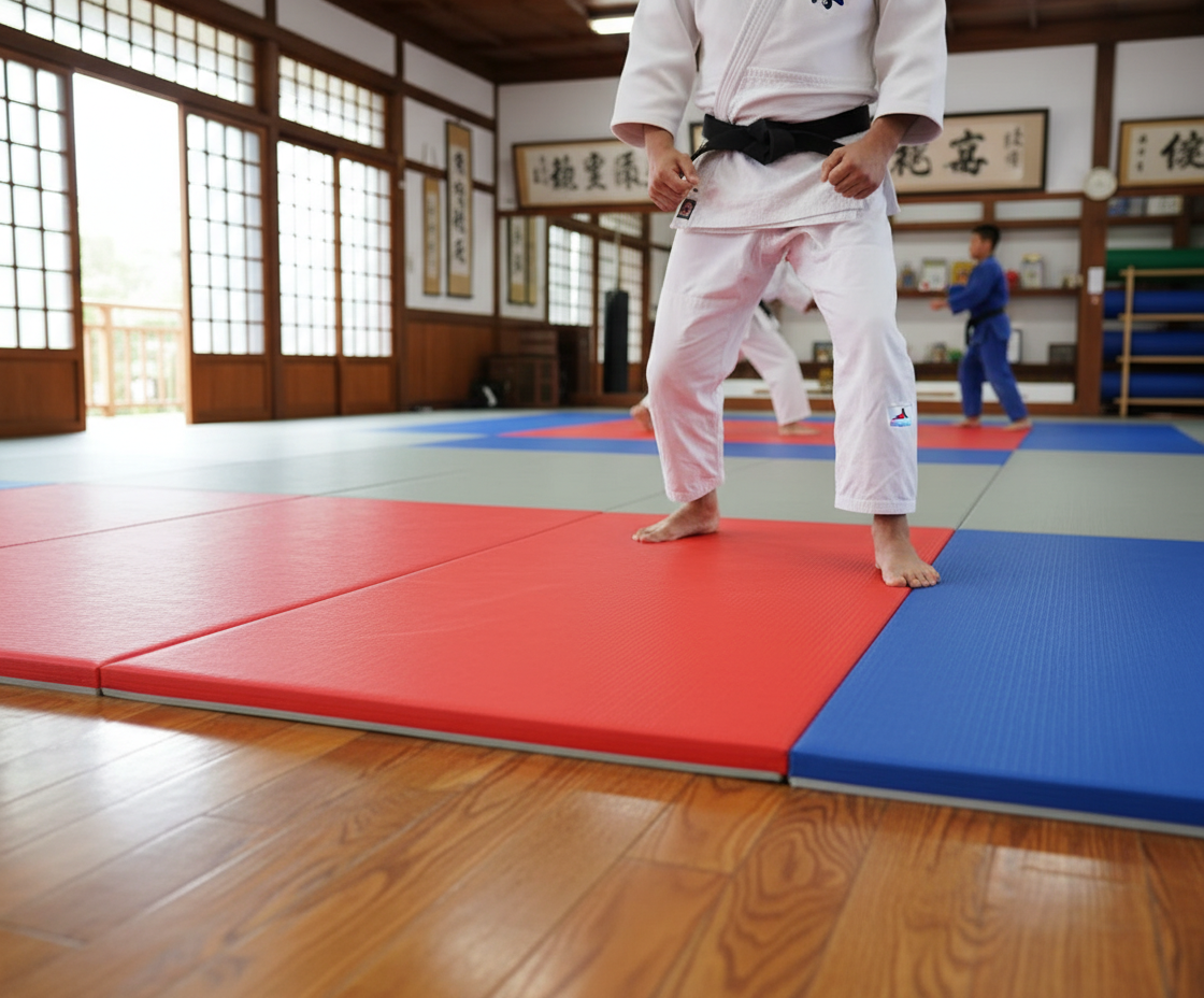 Premium Heavy Duty Judo Mat 1m x 1m x 40mm with Non-Slip Surface for Enhanced Safety and Comfort