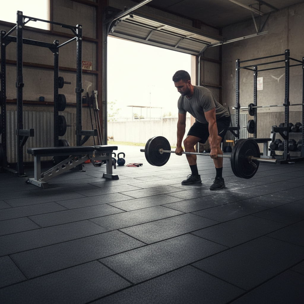 Premium Heavy Duty Rubber Gym Flooring Tiles - 20mm Thickness, 100cm x 50cm Size, No Gaps, Easy Installation